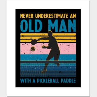 Cool Pickleball Design For Men Grandpa Pickleball Player Posters and Art